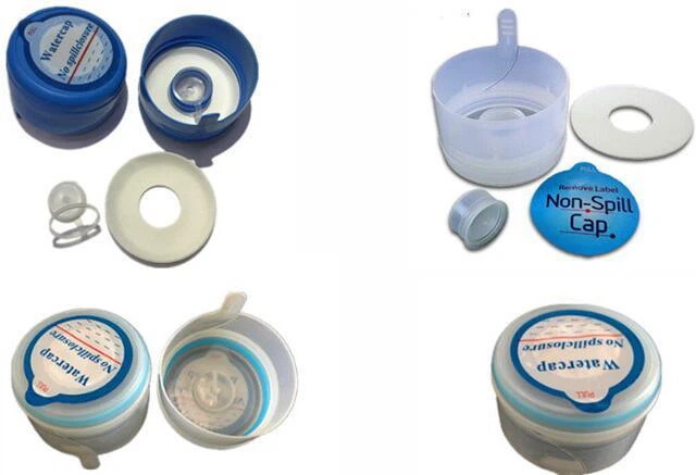 100% mới Pet 55mm 5 chai nước Gallon Không tràn PE Nắp đậy thông minh