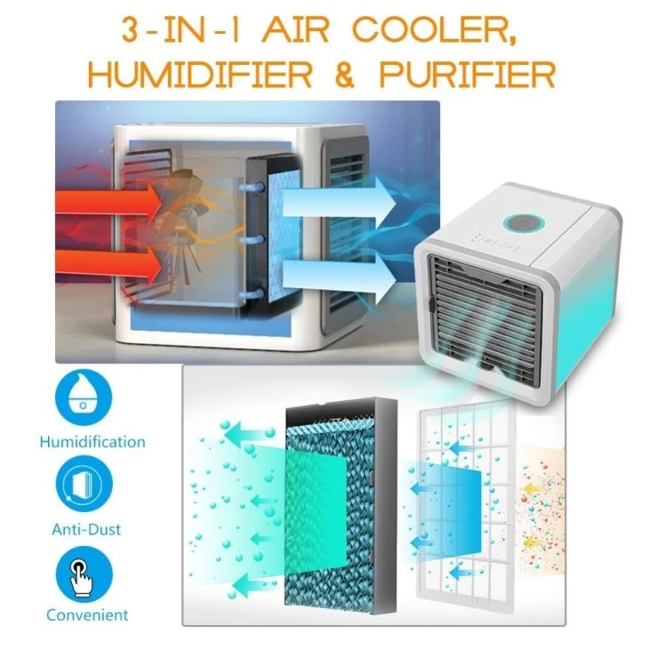 800ML 7 LED Energy Saving Small Air Conditioner Will Not Produce Freon